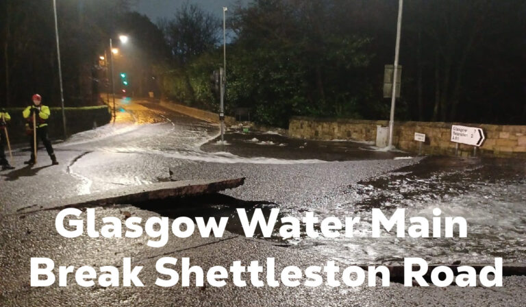 Glasgow Water Main Break Shettleston Road